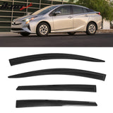 2016-2022 Toyota Prius& 2017-2022 Prius Prime Hatchback Window Visors Smoke Acrylic Rain Sun Deflectors Guard 4PCS Set
