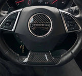 2016-2024 Camaro Carbon Fiber Lower Steering Wheel Emblem Trim Cover