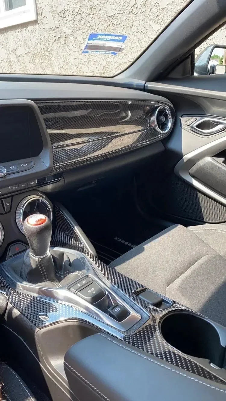 2016-2024 Camaro Carbon Fiber Passenger Dashboard Overlay