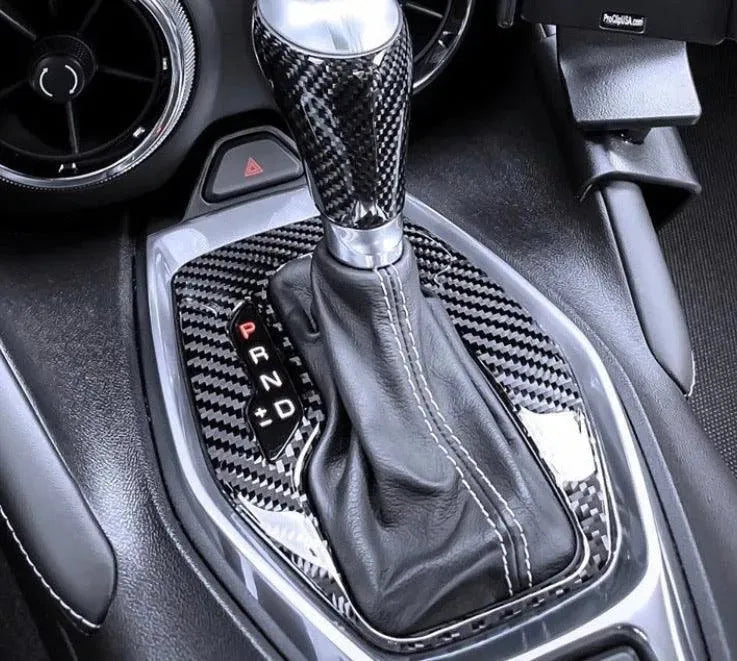 2016-2024 Camaro Real Carbon Fiber Gear Shift Trim Overlay