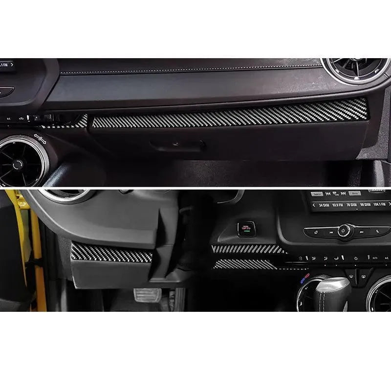 2016-2024 Camaro Real Carbon Fiber Lower Dashboard Overlay