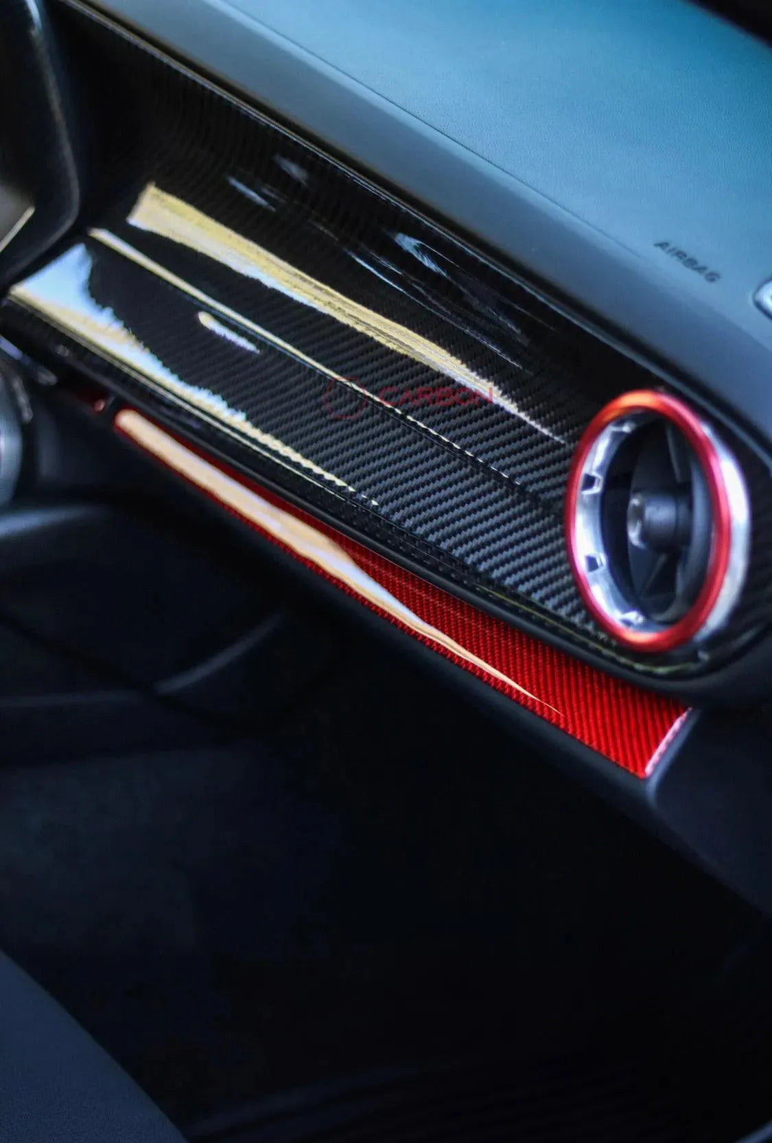 2016-2024 Camaro Real Carbon Fiber Lower Dashboard Overlay