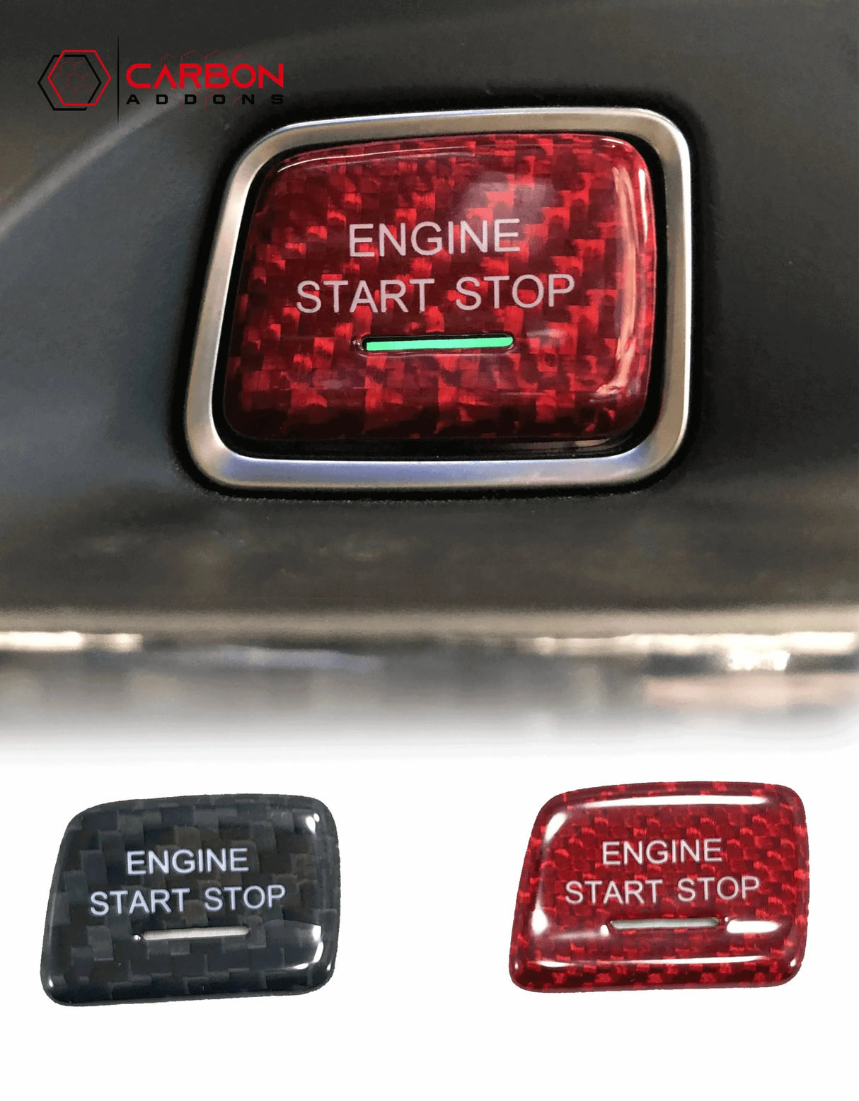 2016-2024 Camaro/2014-2019 Corvette Carbon Fiber Start Stop Engine Button Cover