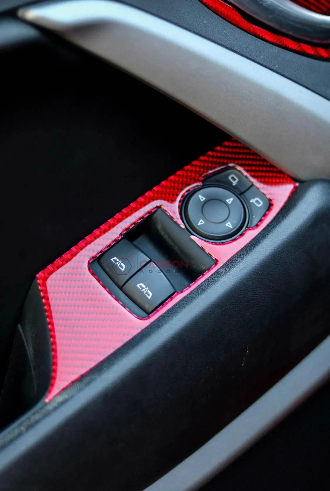 2016-2024 Chevrolet Camaro Window Switch Trim Carbon Fiber Overlay [2pcs]