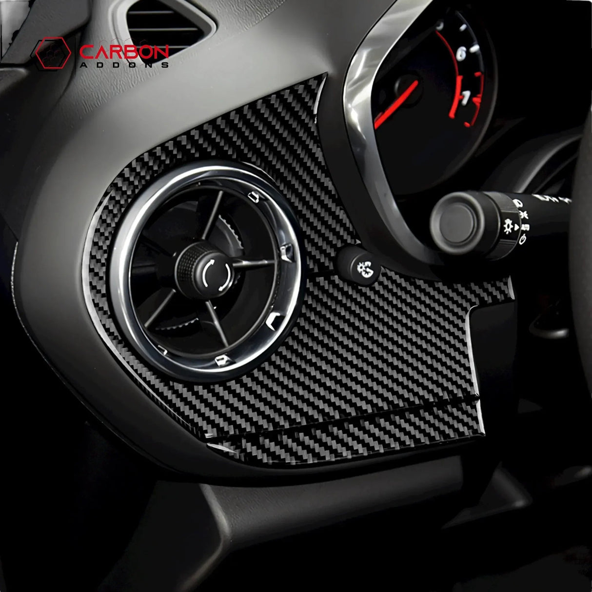 2016-2024 Chevy Camaro Real Carbon Fiber Driver Side Dash Overlay