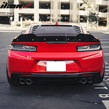2016-2024 Chevy Camaro Black Rear Window Louvers Pair ABS