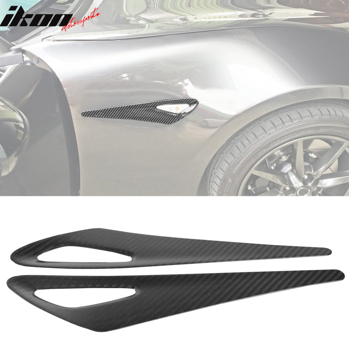 2016-2026 Mazda MX-5 Miata Carbon Fiber Side Fender Light Cover Trim