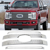 2017-2019 Ford F250 F350 F450 F550 Grill Platinum Chrome Car Grille
