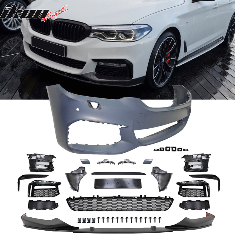 Fits 17-20 BMW G30 MT MP Front Bumper Lip Cover Grille - PP