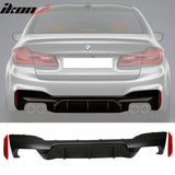 2017-2020 BMW 5 Series G30 Rear Bumper Lip Diffuser Quad Outlets