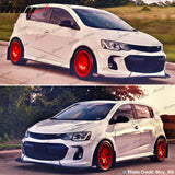 2017-2020 Chevy Sonic RB Style Front Bumper Lip 68x20in & Splitter Rod