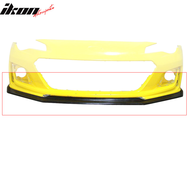 2017-2020 Subaru BRZ CS Style Unpainted Black Front Bumper Lip PU