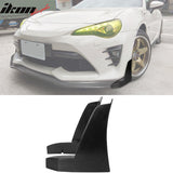 2017-2020 Toyota 86 CS Style Black Front Bumper Lip Front Winglets PU