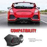 2017-2021 Honda Civic Hatchback Type R Rear Bumper Cover Garnish PP