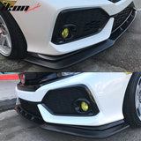 2017-2021 Honda Civic Hatchback IKON V3 Style Front Bumper Lip PU