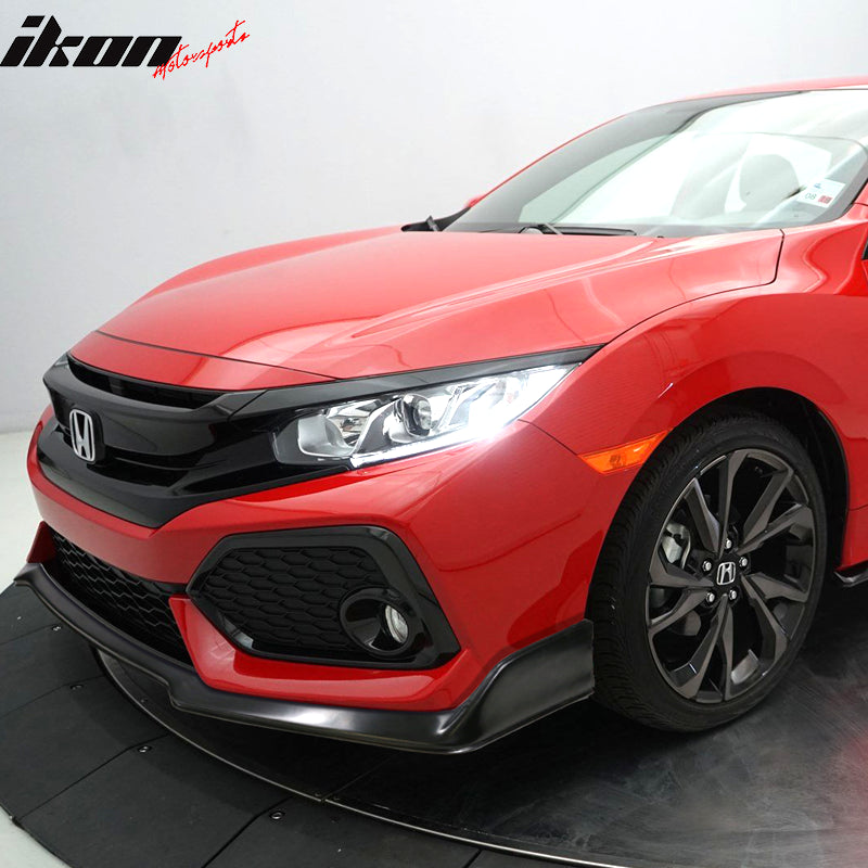 2017-2021 Honda Civic Si 5DR Type R Style Unpainted Front Bumper Lip