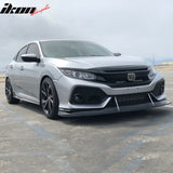 2017-2021 Honda Civic Si & Hatchback MDA Style Front Bumper Lip Kit PU