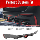 2017-2023 BMW G30 5 Series CF Print M5 CS Style Rear Diffuser w/ LED