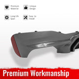 2017-2023 BMW G30 5 Series CF Print M5 CS Style Rear Diffuser w/ LED