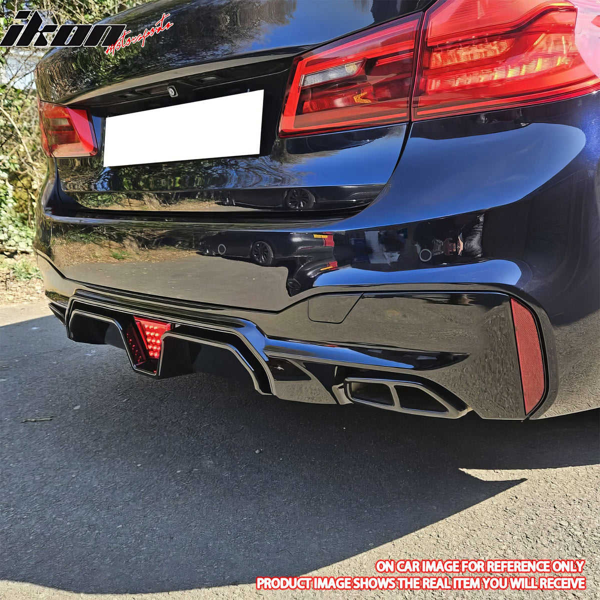 2017-2023 BMW G30 5 Series CF Print M5 CS Style Rear Diffuser w/ LED