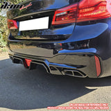 2017-2023 BMW G30 5 Series CF Print M5 CS Style Rear Diffuser w/ LED