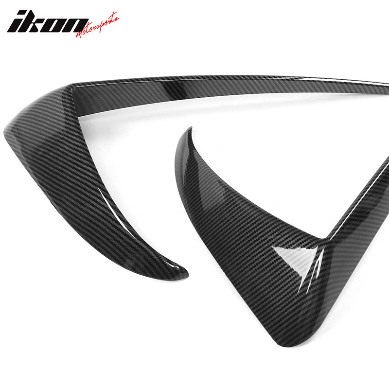 2017-2023 Tesla Model 3 Carbon Fiber Print IKON Style Fog Light Trims