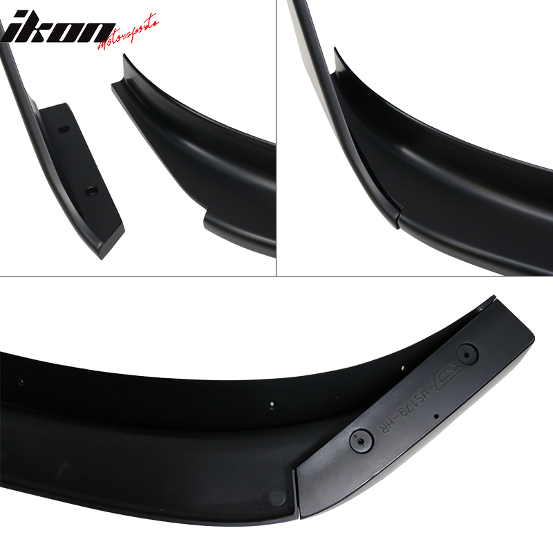2017-2023 Tesla Model 3 V Style Matte Black Front Bumper Lip 5PC PP