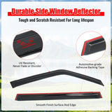 2017-2024 Nissan Armada Window Visors Smoke Acrylic Side Door Wind Rain Sun Deflectors Guard 4PCS Set