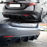 Rear Bumper Diffuser + Aprons for Alfa Romeo Giulia 2017-2026 MX Style PU