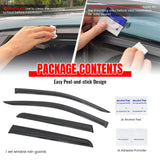 2017-2026 Honda Ridgeline Window Visors Smoke Acrylic Rain Sun Vent Deflectors Side Door Guard 4PCS Set