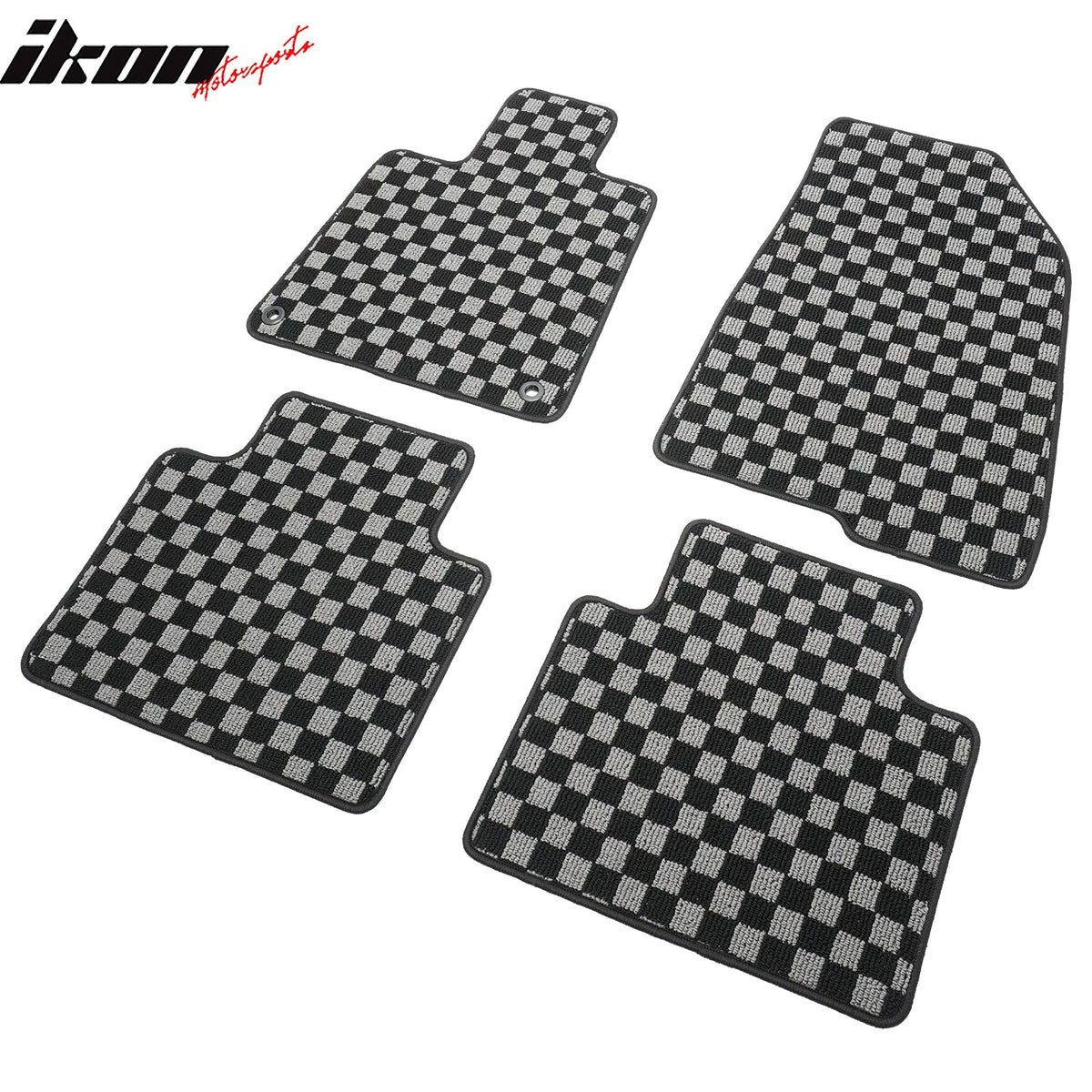2018-2022 Honda Accord Floor Mat Carpet Black Gray Plaid Polypropylene