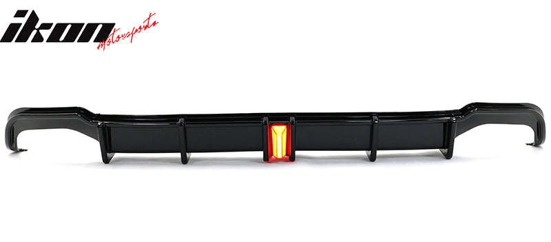 2018-2022 Honda Accord Sport LED Rear Lip Diffuser Gloss Black