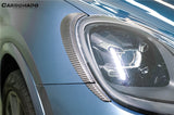2018-2023 Porsche 9Y0.1 Cayenne S    E-Hybrid    Turbo MSY Style Dry Carbon Fiber Headlight Eyelid Eyebrow Cover