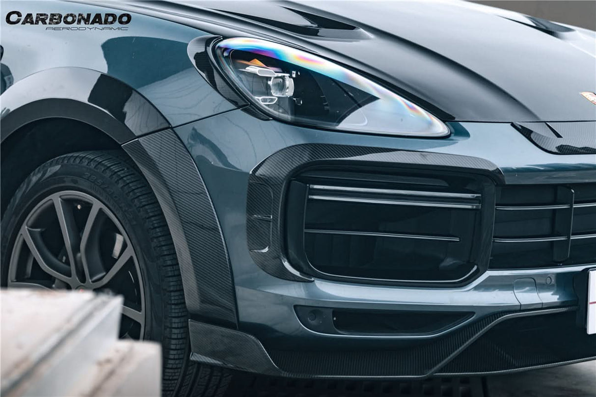 2018-2023 Porsche 9Y0 Cayenne Turbo MSY Style Dry Carbon Fiber Front Lip