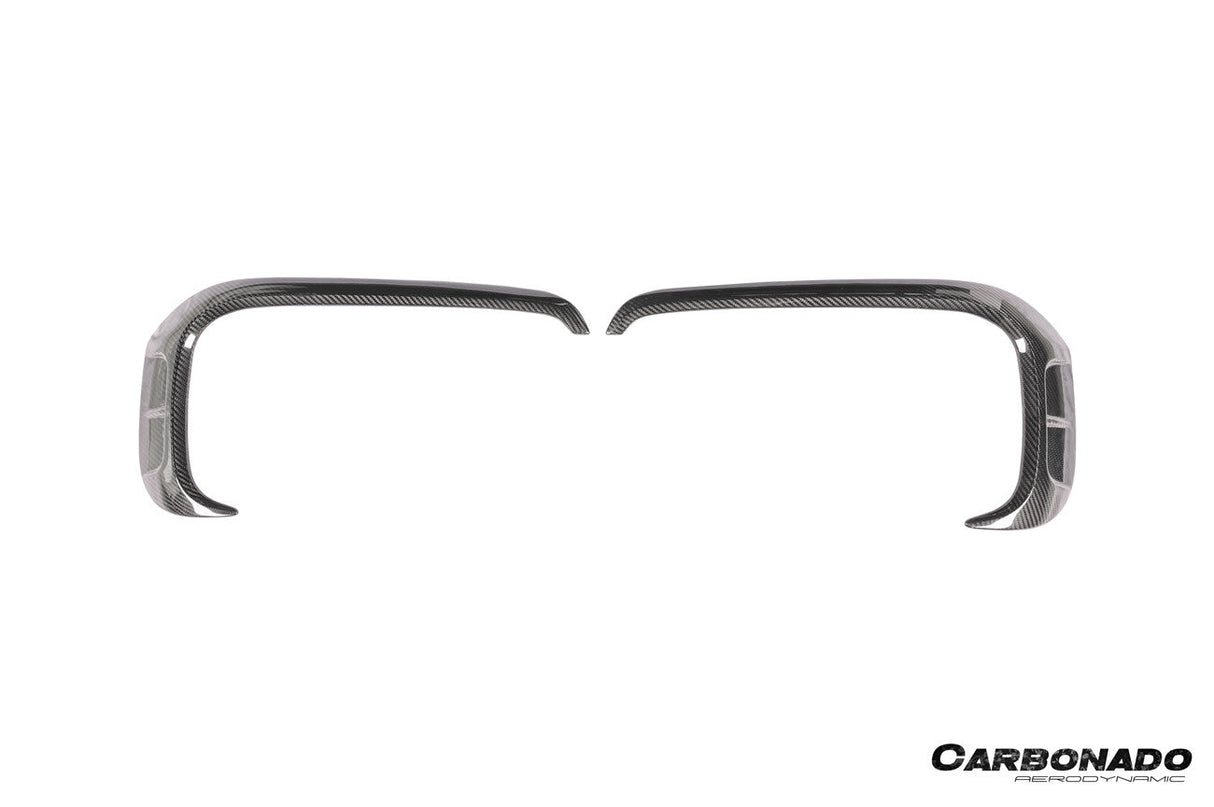 2018-2023 Porsche Cayenne 9YA 9Y0 9YB Autoclave Carbon Fiber Front Bumper Vent Trims Carbonado (MSY) Fits: Turbo, Turbo GT