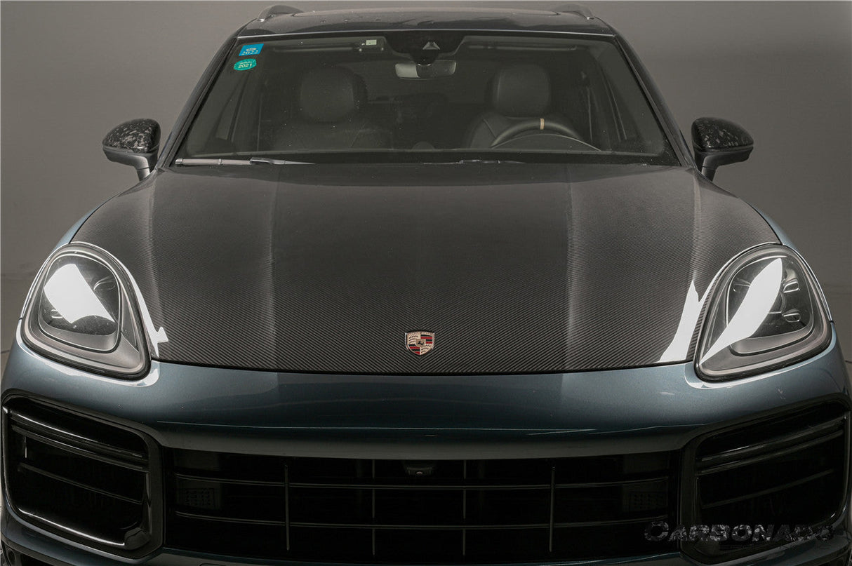 2018-2023 Porsche 9Y0 Cayenne S Coupe E-Hybrid OEM Style Dry Carbon Fiber Hood