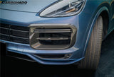 2018-2023 Porsche 9Y0.1 Cayenne Turbo TKT Style Dry Carbon Fiber Front Bumper Vent Cover