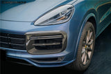 2018-2023 Porsche 9Y0.1 Cayenne Turbo TKT Style Dry Carbon Fiber Front Bumper Vent Cover