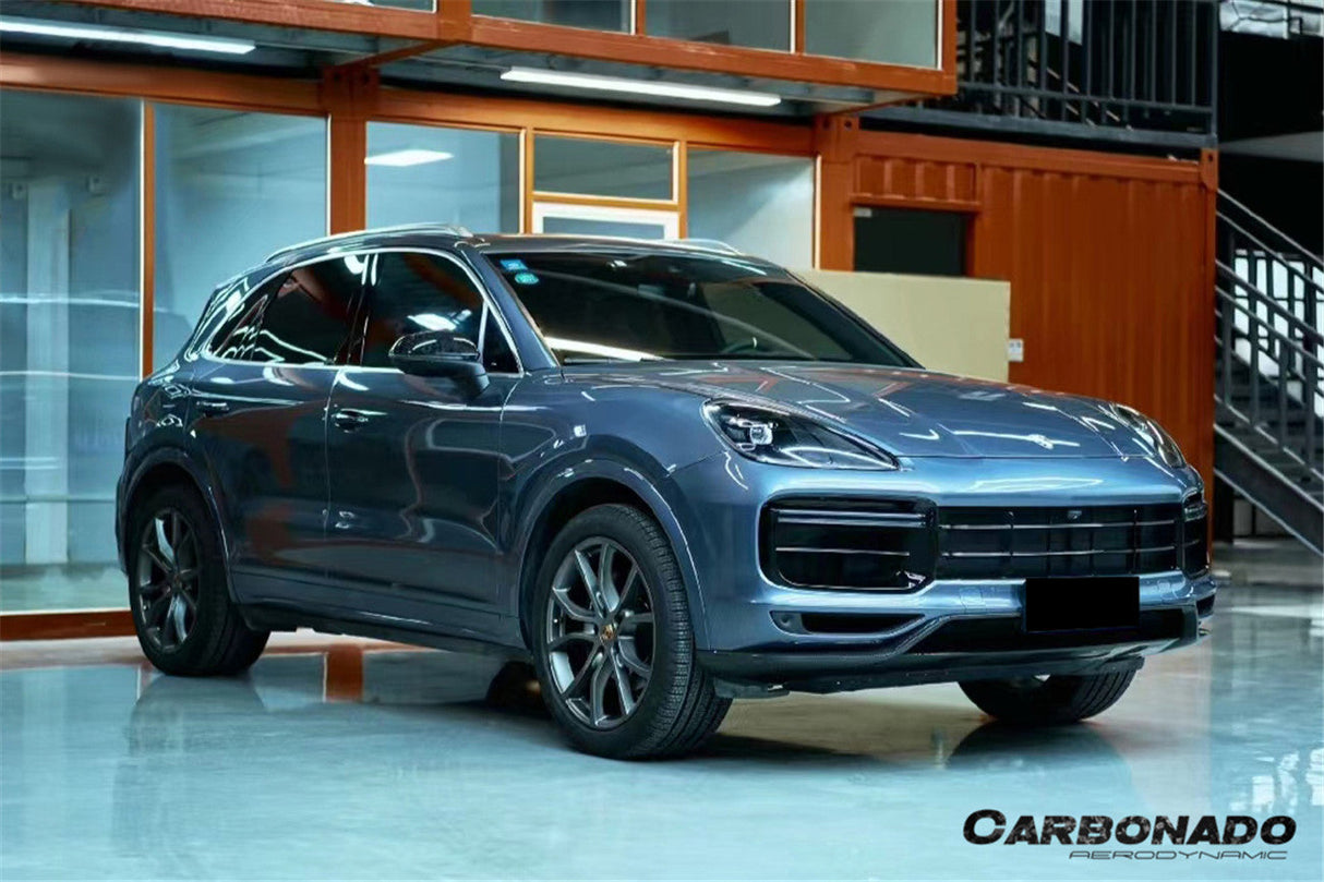 2018-2023 Porsche 9Y0 Cayenne Turbo Convert TurboGT-Style Dry Carbon Fiber Front Lip | Fits Turbo S E-Hybrid, Turbo