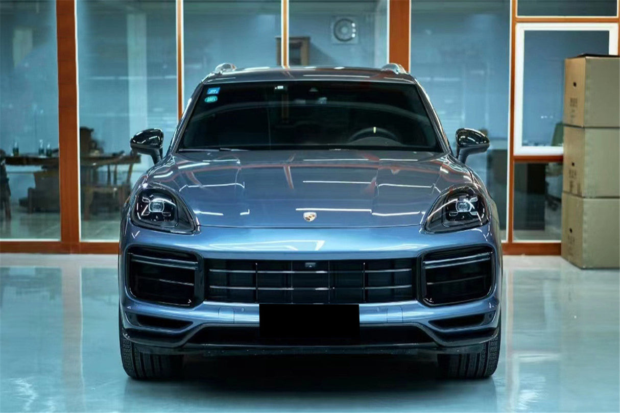 2018-2023 Porsche 9Y0 Cayenne Turbo Convert TurboGT-Style Dry Carbon Fiber Front Lip | Fits Turbo S E-Hybrid, Turbo