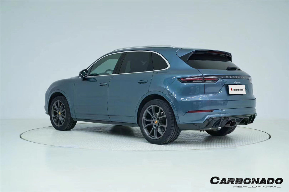 2018-2023 Porsche Cayenne 9Y0 9YA Convert 23TurboGT-Style Rear Bumper With Exhaust Adapter Pipe | Fits Cayenne, S, E-Hybrid, S E-Hybrid