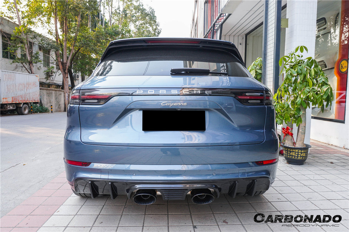 2018-2023 Porsche 9Y0 9YA Cayenne Turbo Convert TurboGT-Style Rear Diffuser With Exhaust Adapter Pipe | Fits Turbo S E-Hybrid, Turbo