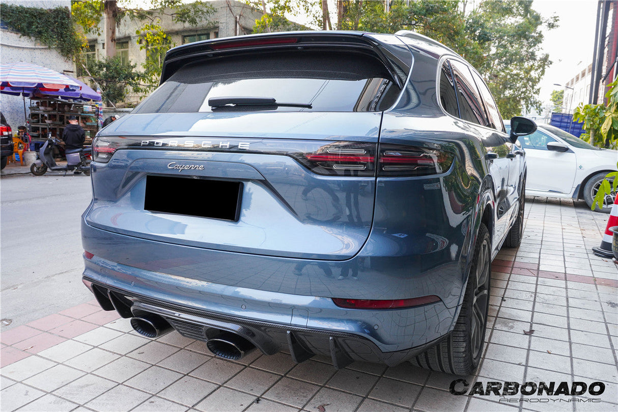 2018-2023 Porsche Cayenne 9Y0 9YA Convert 23TurboGT-Style Rear Bumper With Exhaust Adapter Pipe | Fits Cayenne, S, E-Hybrid, S E-Hybrid