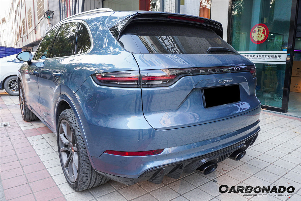 2018-2023 Porsche Cayenne 9Y0 9YA Convert 23TurboGT-Style Rear Bumper With Exhaust Adapter Pipe | Fits Cayenne, S, E-Hybrid, S E-Hybrid