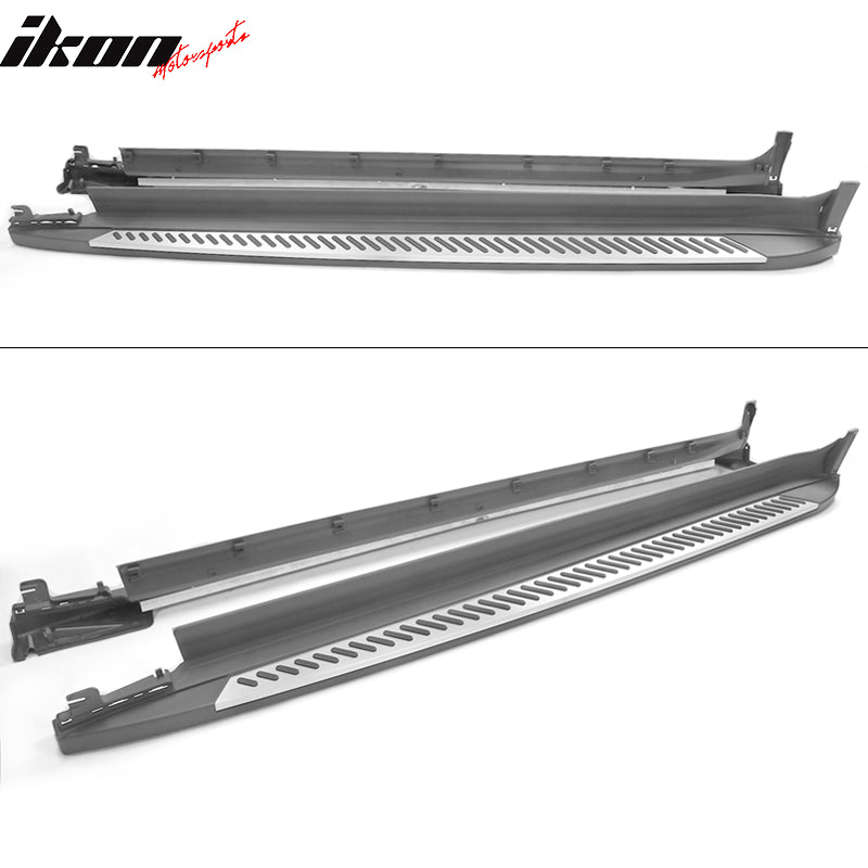 2018-2024 BMW X3 G01 Black Silver Running Boards Side Step Bars Pair