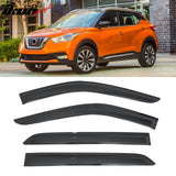 2018-2024 Nissan Kicks& 2025 Kicks Play Window Visors Smoke Acrylic Rain Sun Deflectors Guard 4PCS Set