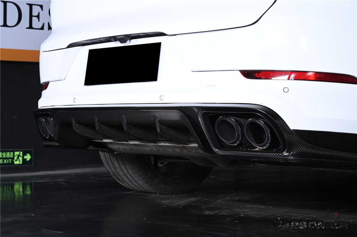 2018–2026 Porsche Cayenne 9Y0 9YB Autoclaved Carbon Fiber Rear Diffuser Carbonado (KT)  Fits: All Cayenne  Cayenne Coupé Full Range