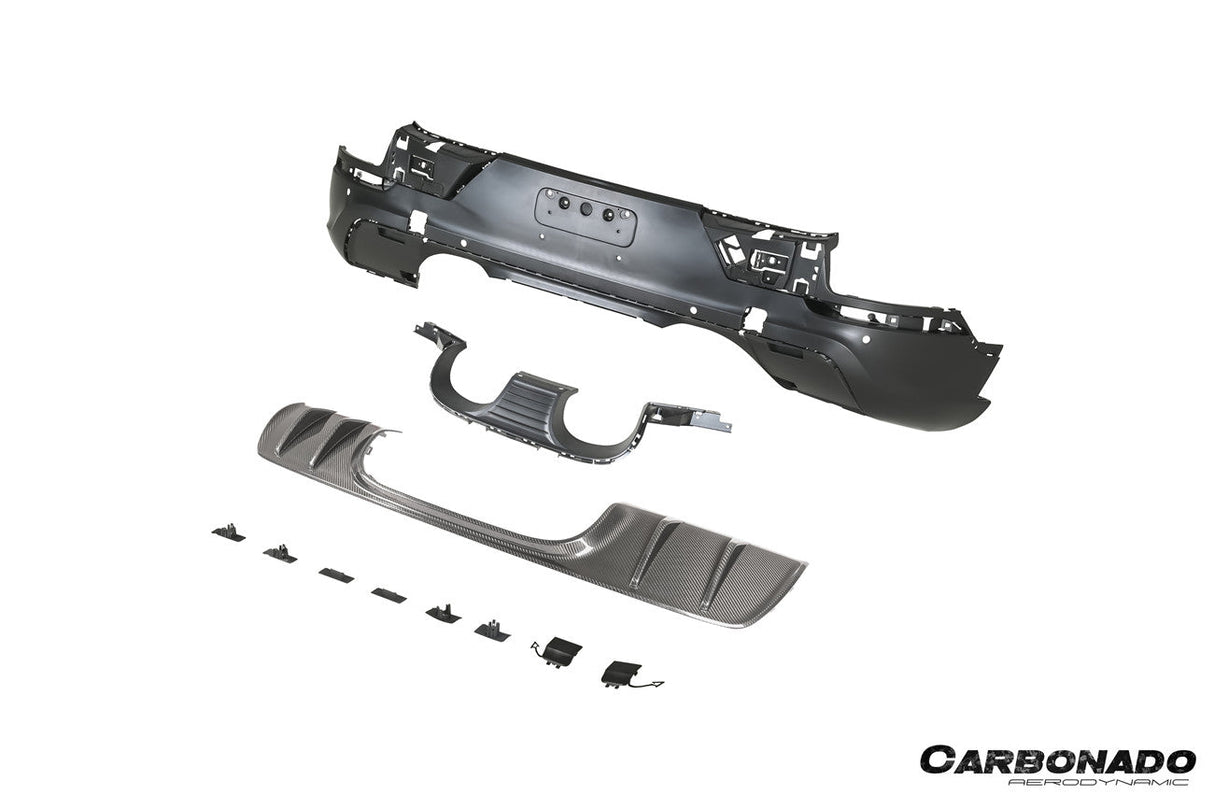 2018-2026 Porsche 9Y0 9Y3 Cayenne SUV and Coupe Convert TurboGT Style Rear Bumper With Exhaust Adapter Pipe | Fits S, E-Hybrid