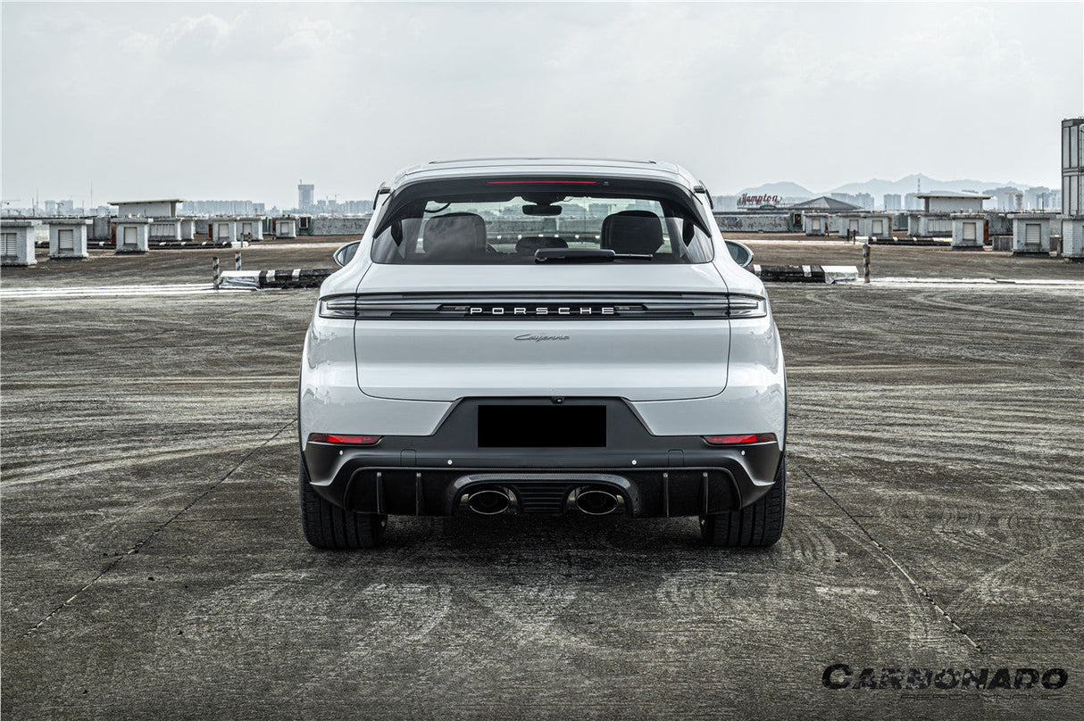 2018-2026 Porsche 9Y0 9Y3 Cayenne SUV and Coupe Convert TurboGT Style Rear Bumper With Exhaust Adapter Pipe | Fits S, E-Hybrid