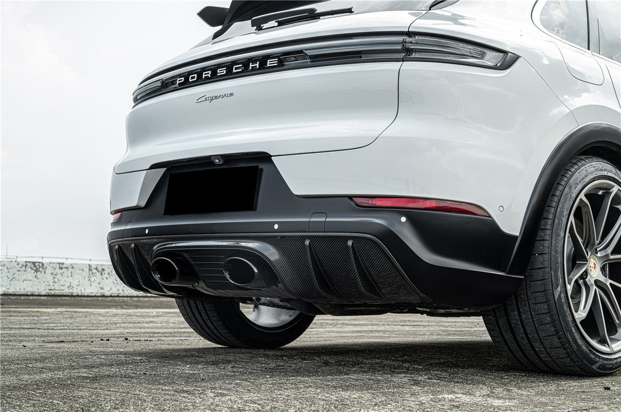 2018-2026 Porsche 9Y0 9Y3 Cayenne SUV and Coupe Convert TurboGT Style Rear Bumper With Exhaust Adapter Pipe | Fits S, E-Hybrid